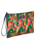 Estuche casual para mujer en tonos vibrantes, adecuado para llevar lápices y documentos.