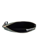 Estuche verde casual para mujer, ideal para organizar cosméticos y accesorios.