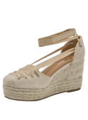 Zappa K396 alpargata beige, combinación de cuero y textil, estilo casual con punta redonda.