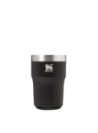 Vasos negros para niño con aislamiento al vacío, adecuado para mantener bebidas calientes y frías.