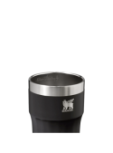 Vasos negros para niño estilo outdoor de acero inoxidable, ideal para actividades al aire libre.