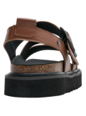 Sandalia café Zappa K350, cuero, diseño único, ideal para mujer en verano, estilo casual.