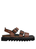 Sandalia de mujer café casual, cuero, diseño contemporáneo Zappa K350, ideal para días cálidos.