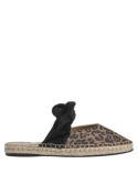 Sandalia de mujer en cuero animal print, estilo casual, ideal para días cálidos.