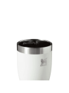 Vasos de acero inoxidable reciclado para niños, color blanco, estilo outdoor, resistente y ecológico.