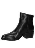 Botín negro de cuero para mujer, estilo casual y elegante, con diseño minimalista y estructura bien definida.