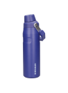 Botella azul para niños, estilo outdoor, acero inoxidable, ideal para actividades al aire libre.