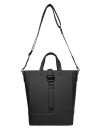 Bolso negro de mujer con asas cortas, práctico y elegante para combinar con cualquier atuendo.