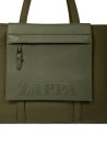 Tote verde oliva para mujer, diseño moderno y funcional en nylon/PU, ideal para uso diario.