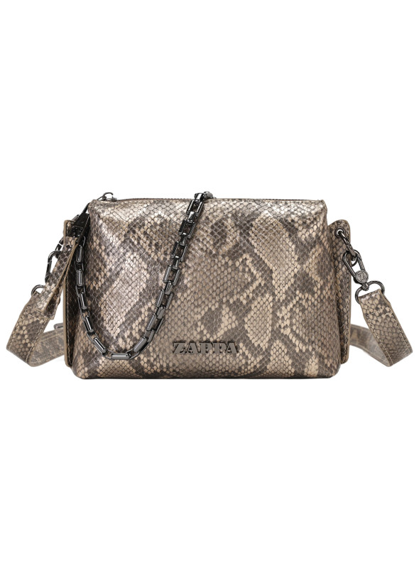Bolso bandolera oro con correa desmontable, diseño chic y audaz, combina con jeans o vestidos.
