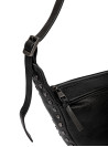 Bandolera negra casual de mujer en PU con textura suave y diseño moderno.