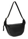Bolso de mujer negro, correa no extraíble, funcional con bolsillo con cierre.