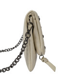 Accesorio casual de PU beige pálido con tachuelas triangulares, diseño moderno y rockero.