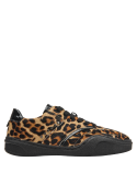 zapatilla de cuero animal print, estilo versátil para eventos creativos y reuniones casuales