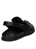 Zapato de mujer en cuero negro, estilo casual, con forro de PU para mayor confort.