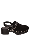 Calzado casual negro de cuero, taco bloque para estabilidad y altura moderada en el día a noche.