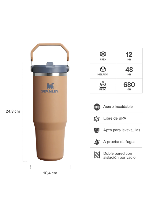 Botella Térmica Flip Straw 2.0 Ash (887 ml)
