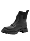 Botín negro de mujer, estilo casual, diseño vanguardista, ideal para looks urbanos.