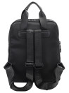 mochila negra para mujer con correas ajustables de nylon