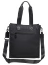Tote negra de mujer, estilo casual, perfecta para llevar al trabajo o la universidad.