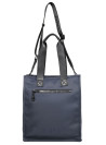 Tote azul de PU engomado para mujer, con correa ajustable, ideal para el día a día.