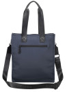 Tote bag azul para mujer, elegante y suave, perfecta para actividades diarias.