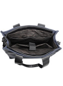 Bolso tote casual azul para mujer, con bolsillos para organización de esenciales.