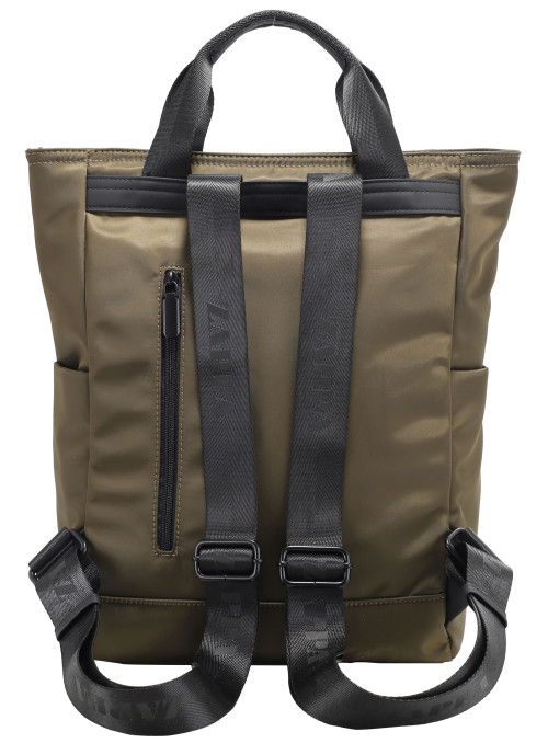 Mochila casual verde para mujer, fabricada en nylon, adecuada para el uso académico.