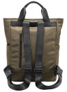 Mochila de nylon verde para mujer, estilo casual, con compartimiento acolchado para laptops.