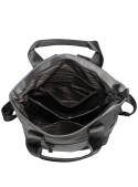 mochila gris mujer casual nylon con compartimiento acolchado