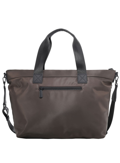 Bolso tote café para mujer, estilo casual, ideal para actividades diarias.