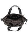 Mochila tote elegante en color café, ideal para organizar lo esencial.