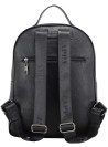 Mochila Tote Bag negra de PU graneado, estilo casual, excelente para el transporte de esenciales.