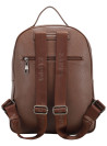 Mochila casual camel para mujer, con cierre metálico y detalles de calidad, ideal para el trabajo.