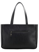 tote negro mujer ideal para universidad con múltiples bolsillos organizadores
