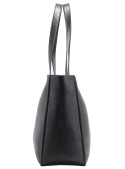 tote negro mujer elegante acabado en PU graneado para uso diario