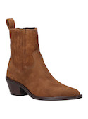 Botines camel de mujer, estilo contemporáneo, adecuados para combinar con vestidos y jeans.