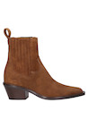Botines mujer camel, diseño vaquero, perfectos para actividades informales y salidas urbanas.