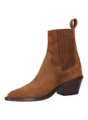 Botines mujer camel de cuero, estilo vaquero, ideales para looks urbanos y casuales.