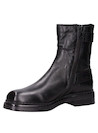 Botín negro de cuero para mujer, estilo urbano, ideal para actividades diarias.