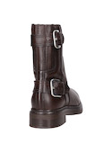 Calzado marrón para mujer, botín urbano con tacón bloque de 3 cm, perfecto para el día a día.