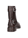 Calzado marrón para mujer, botín urbano con tacón bloque de 3 cm, perfecto para el día a día.
