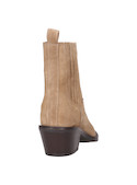 Calzado taupe de mujer, diseño vaquero, perfecto para ocasiones casuales.