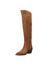 Botas de cuero camel con punta puntiaguda, estilo moderno, aptas para el uso diario.