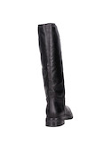 Calzado de mujer negro, con punta cuadrada, adecuado para ocasiones informales y elegantes.