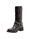 Bota vaquera con punta cuadrada y taco bloque de 4.5 cm.