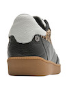 Zapatilla urbana de mujer en negro, con taco plano de 3 cm, combina con looks casuales.