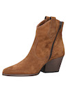 Botín vaquero camel de cuero para mujer, con diseño moderno y elegante, ideal para un look audaz.