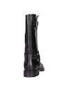 Bota de cuero negro con taco bloque de 3 cm, ideal para comodidad y estilo.