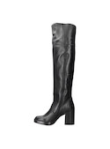 Bota casual de cuero negro para mujer, con silueta estilizada que aporta actitud y confort.